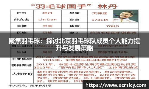 聚焦羽毛球：探讨北京羽毛球队成员个人能力提升与发展策略